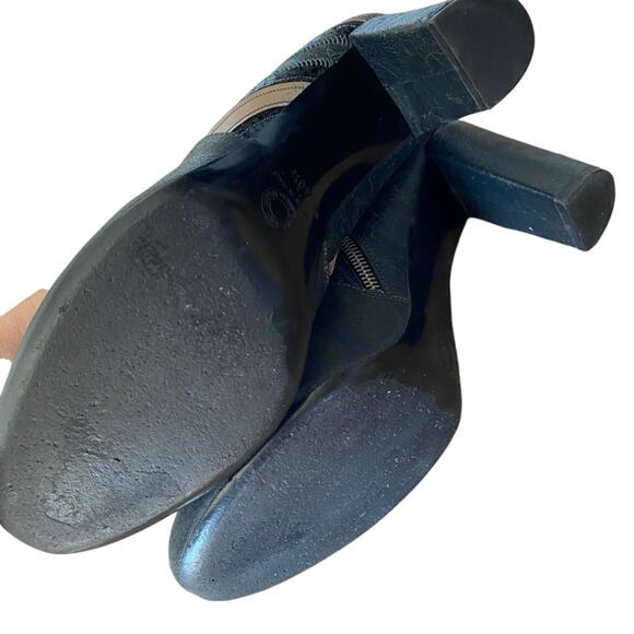 Dries Van Noten Dark Gray Leather Patchwork Boho Heeled Ankle Boots 40.5  10.5 - Picture 11 of 14
